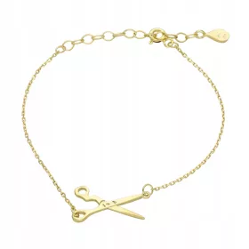  Ollós karkötő, aranyozott ezüst