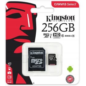   KINGSTON MEMÓRIAKÁRTYA 256 GB MICRO SD CLASS 10 SD ADAPTERRE