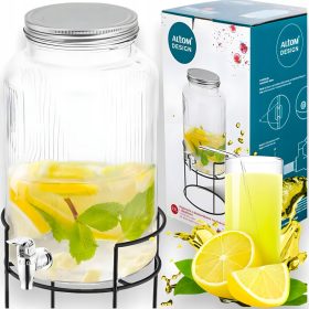    ALTOM DESIGN ÜVEGEDÉR CSAPVAL LIMONÁDÁS ITALOKHOZ ÁLLVÁN 5,7 L