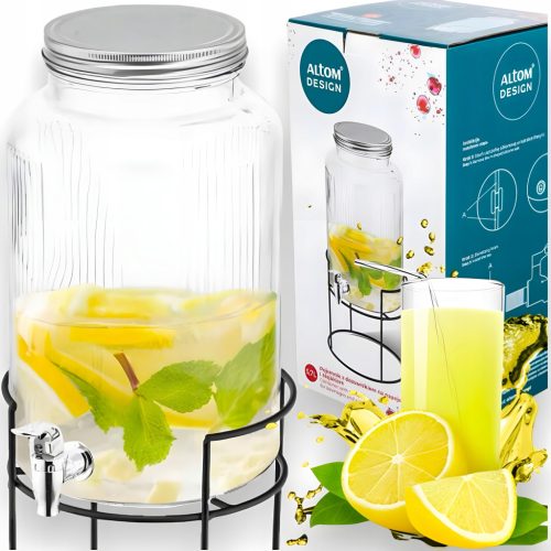 ALTOM DESIGN ÜVEGEDÉR CSAPVAL LIMONÁDÁS ITALOKHOZ ÁLLVÁN 5,7 L
