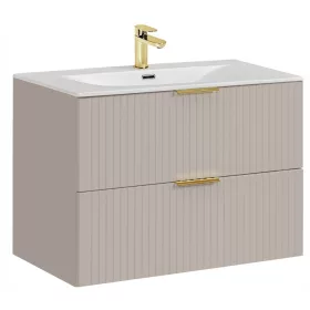    CASHMERE Fürdőszoba szekrény MODEDŐVEL Függesztve 80 cm VARÁZOTT FIÓKOK x2