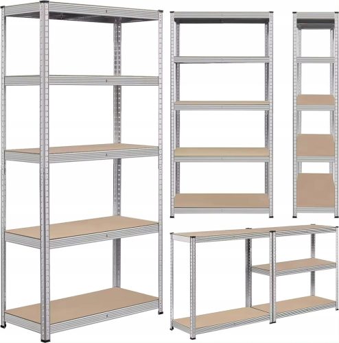  Gockowiak fém raktári polc 150 x 75 x 30 cm max 125 kg polconként