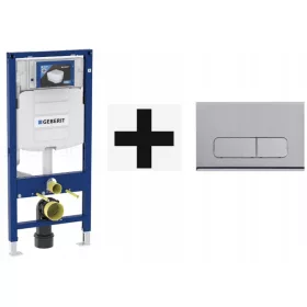    GEBERIT DUOFIX UP320 WC keret + konzolok + Moha króm gomb + wc matrac