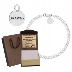    EZÜST TELJES FÉRFI PÁNCÉR karkötő, SZILÁRD PR. 925 + INGYENES VÉSZ