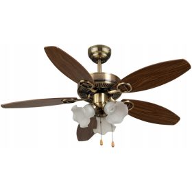    ARKADA mennyezeti ventilátor | Átmérő 106cm | Barna lapátok, 3 lámpa