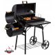  SZÉN GRILL FÜSTÖLŐ FUNKCIÓVAL EL FUEGO DAKOTA 66x41cm STABIL!