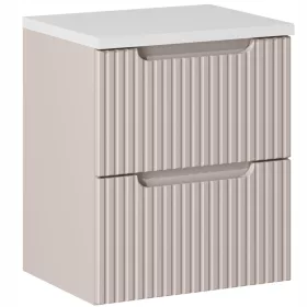    CASHMERE mosdókagyló szekrény FEHÉR PULCS 50 cm Függesztett VARÁZOTT ELŐK 2S