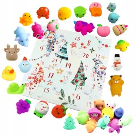    ADVENTI NAPTÁR MOCHI moji SQUISHY GNIOTKI JÁTÉKOK KARÁCSONYI ajándék gyerekeknek