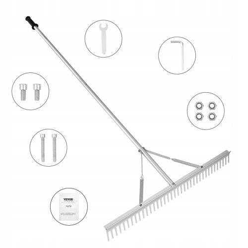  VEVOR gereblyefej 36" alumínium állítható fogantyú 1,6 kg 915 × 100 × 35 mm