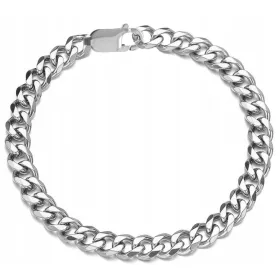    SZÉLES FÉRFI EZÜST PÁNCÉR karkötő, ROZSDAMENTES ACÉL 10 MM 21 CM