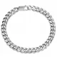  SZÉLES FÉRFI EZÜST PÁNCÉR karkötő, ROZSDAMENTES ACÉL 10 MM 21 CM