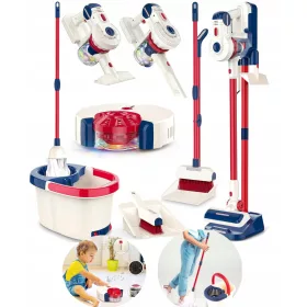    Tisztítókészlet 8 az 1-ben függőleges porszívó gyerekeknek Robotfelmosó seprű 3 L+