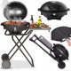  ELEKTROMOS GRILL ÁLLÓ 2IN1 KERTI ERKÉLY ÖSSZEHAJTHATÓ 2400W 190 °C