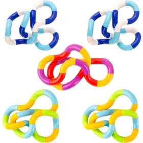    5 DB Tangle Fidget Toy Twisty Toy Snake Dekompressziós játékok