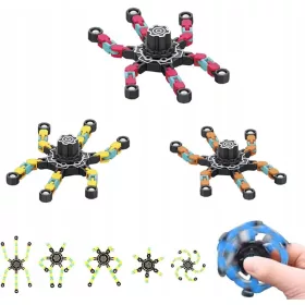    2x deformálható foszforeszkáló fonó. Hordozható Rotary Robot.