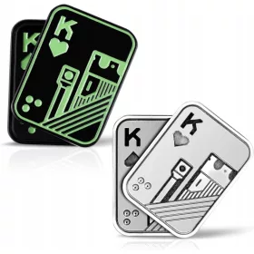    2 db fém póker Fidget Slider játékok, fém Push Poker kártya