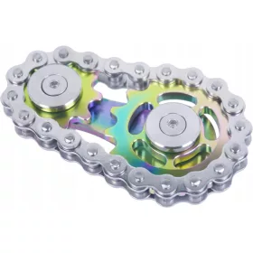    Fidget Spinner, összekötő kerékpárlánc-pörgető, 2-sebességes Figity Spin