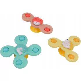    Baba Fidget Spinner játék, 3 db vízálló baba virág tapadókorong
