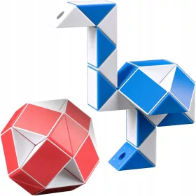    Varázskígyó kocka, 2 csomag 24 darabos kígyóvonalzó csavaros puzzle parti