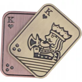    Fém Fidget Slider Poker játékkártya, stresszoldó játék
