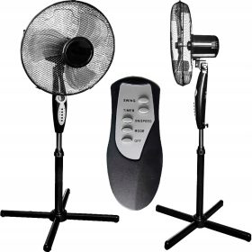    Prodigy.cat nagyméretű álló padlóventilátor távirányítóval, 40cm, fekete