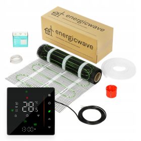    Fűtőszőnyeg termosztáttal, készlet 1m2, fűtőszőnyeg, termosztát