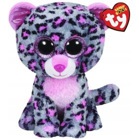    Szürke és rózsaszín cica kabalája Tasha Pupilki TY - 24 cm