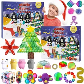    ADVENTI NAPTÁR ANTISTRESS JÁTÉK KÉSZLET FIDGET TOYS BUBBLE