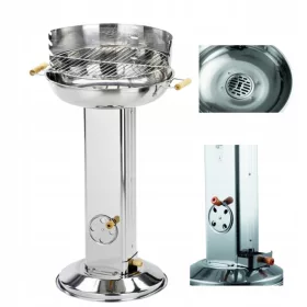  Oszlopos faszén grill ACTIVA Bavaria 11300 EZÜST