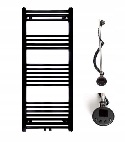  Elektromos létra fürdőszoba radiátor TRM 1200x500 - 600W fekete