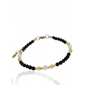  Lucky Turmalin Citrin karkötő Rózsakvarc