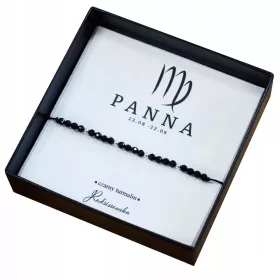    Természetes kövekből készült karkötő SZŰZ Zodiac Fekete Turmalin 925 Ajándék