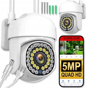    5 MPX QUADHQ VEZETÉK NÉLKÜLI PTOTING WIFI KAMERA KÜLTÉRI SD MONITOROZÁSHOZ