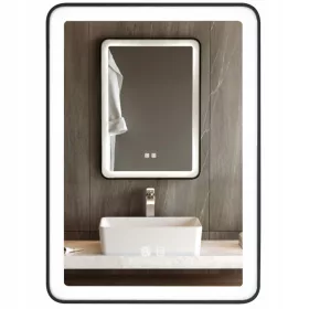    LED-es tükör szabálytalan alakú folt organikus fürdőszoba fürdőszobához