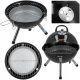  HORDOZHATÓ TURISZT SZÉN GRILL FEDŐVEL KEREK Rács 32cm LUND