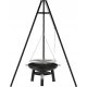  FÜGGŐ GRILLÁLLVÁNY KERTI TÁBORTÜZES KANDALLÓRÁCS 61cm LUND