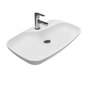    Mosdó 70x43 cm-es munkalap ovális matt fehér CeraStyle Nova 074400-U97