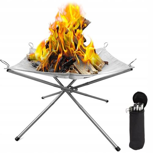  HORDOZHATÓ ÖSSZEHAJTHATÓ KERTI TÜZLEGŐ MINI GRILL TÁBORTÜZES KEMPING TURISTA
