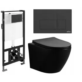    WC SZETT REJTETT KERET ARBO BASIC GOMB SHELL SLIM RIM FEKETE MATT