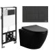  WC SZETT REJTETT KERET ARBO BASIC GOMB SHELL SLIM RIM FEKETE MATT