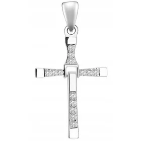    Ezüst kereszt medál, nagyméretű, összecsukható Vin Diesel, cirkónium pr 925