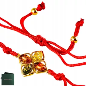    ARANY KARKÖTŐ zsinóron borostyánnal, ARANYÍTOTT EZÜST AG 925, GYÖNYÖRŰ