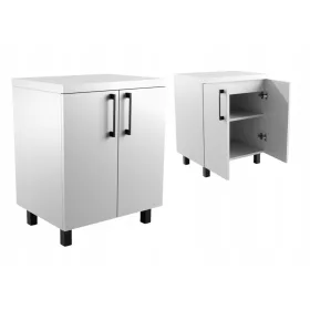  Mosdószekrény Álló Mila White 100cm Fekete fogantyú