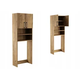    Fürdőszoba szekrény mosógéphez Álló polc Polcok Tölgy Craft Gold High