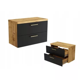    Fürdőszoba függőszekrény mosogató alatti fiókokkal 100