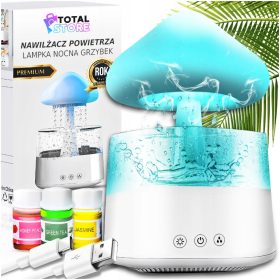    Totalstore ultrahangos párásító LÉGPÁRASÍTÓ GOMBA LÁMPA DIFFÚZER AJÁNDÉK 0,45 l fehér
