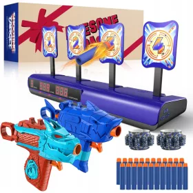    Elektromos céltábla Nerf fegyverekhez 2 játékfegyverrel, Shield