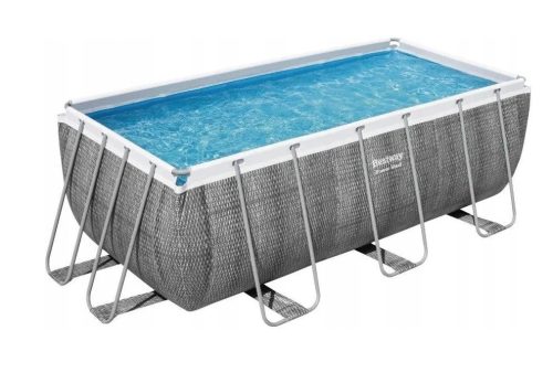  Bestway 56722 téglalap alakú medence, rattan, 412x201x122cm