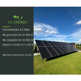   Fotovoltaik 10 kWp a földön 10 kWh energiatárolóval, DEYE / FoxEss