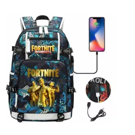   NAGY KAPACITÁSÚ NAGY FORTNITE hátizsák, VÍZÁLLÓ USB ÚJ DESIGNS-6